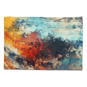 Kleurrijk Abstract hedendaags kunstwerk Kussensloop (Achterkant)