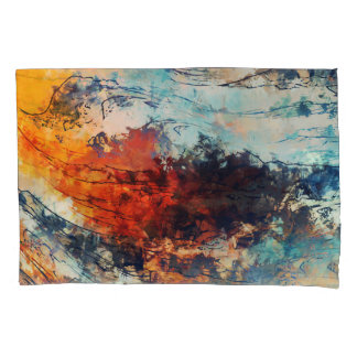 Kleurrijk Abstract hedendaags kunstwerk Kussensloop