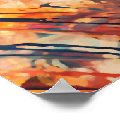 Kleurrijk Abstract hedendaags kunstwerk Poster (Hoek)