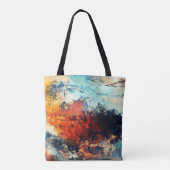 Kleurrijk Abstract hedendaags kunstwerk Tote Bag (Achterkant)