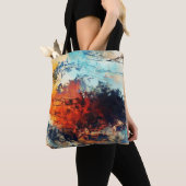 Kleurrijk Abstract hedendaags kunstwerk Tote Bag (Dichtbij)