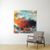 Kleurrijk Abstract hedendaags kunstwerk Wandkleed (In situ)