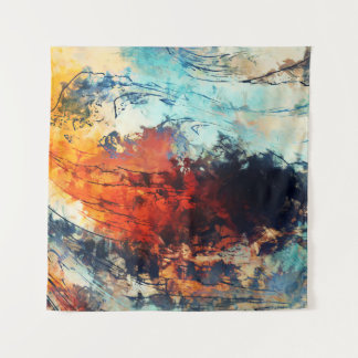 Kleurrijk Abstract hedendaags kunstwerk Wandkleed