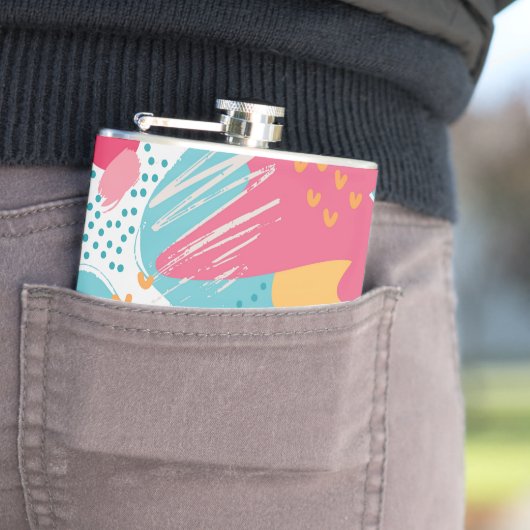 Kleurrijk Abstract Heupfles (Voorbeeld)