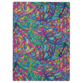 Kleurrijk Abstract Hippie Dynamic Waves Pattern Klembord (Achterkant)