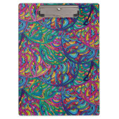 Kleurrijk Abstract Hippie Dynamic Waves Pattern Klembord (Voorkant)