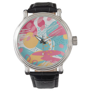 Kleurrijk Abstract Horloge