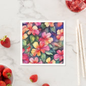 Kleurrijk Abstract Impatiens Flowers Pattern Servet (Insitu)