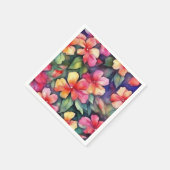 Kleurrijk Abstract Impatiens Flowers Pattern Servet (Hoek)