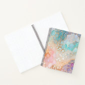 Kleurrijk Abstract Ink Art Spiraalvormig Notitiebo Notitieboek (Binnen)