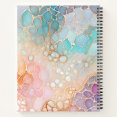 Kleurrijk Abstract Ink Art Spiraalvormig Notitiebo Notitieboek (Achterkant)