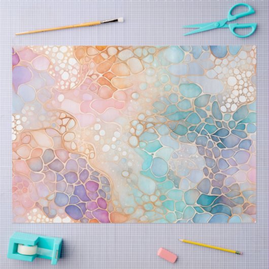 Kleurrijk Abstract Ink Art Tissue Papier (Craft)