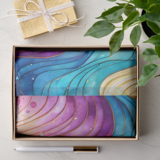 Kleurrijk Abstract Ink Art Tissue Papier (Geschenk)