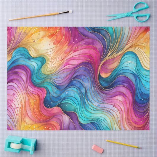 Kleurrijk Abstract Ink Art Tissue Papier (Craft)