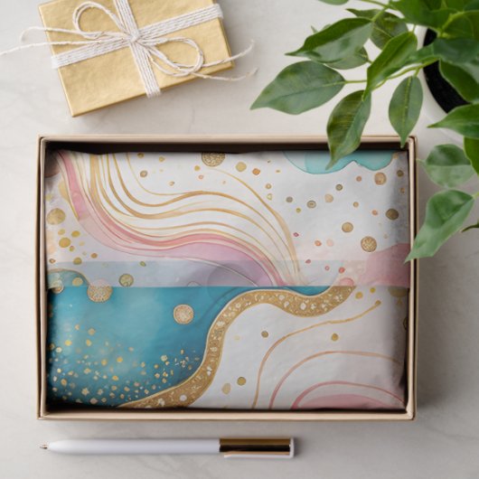 Kleurrijk Abstract Ink Art Tissue Papier (Geschenk)