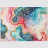 Kleurrijk Abstract Ink Art Tissue Papier (Voorkant)