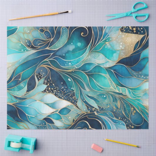 Kleurrijk Abstract Ink Art Tissue Papier (Craft)