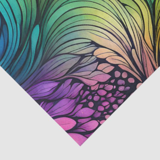 Kleurrijk Abstract Ink Art Tissue Papier (Detail)