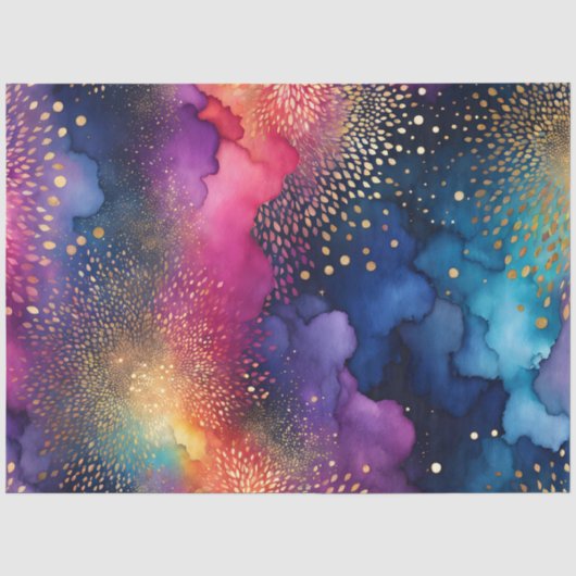 Kleurrijk Abstract Ink Art Tissue Papier (Voorkant)
