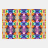 Kleurrijk abstract inpakpapier. geometrisch inpakpapier vel (Voorkant)