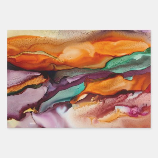 Kleurrijk Abstract Inpakpapier Vel (Voorkant)