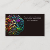 Kleurrijk Abstract Keltisch Ontwerp Iers Visitekaa Visitekaartje (Achterkant)