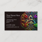 Kleurrijk Abstract Keltisch Ontwerp Iers Visitekaa Visitekaartje (Voorkant)