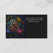 Kleurrijk Abstract Keltisch Ontwerp Iers Visitekaa Visitekaartje (Achterkant)
