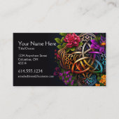 Kleurrijk Abstract Keltisch Ontwerp Iers Visitekaa Visitekaartje (Voorkant)