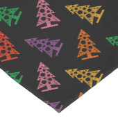 Kleurrijk Abstract kerstboompatroon Korte Tafelloper (Hoek)