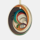 Kleurrijk Abstract kerstornament Keramisch Ornament (Rechts)