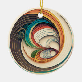 Kleurrijk Abstract kerstornament Keramisch Ornament