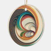 Kleurrijk Abstract kerstornament Keramisch Ornament (Links)