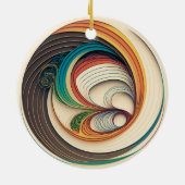 Kleurrijk Abstract kerstornament Keramisch Ornament (Achterkant)