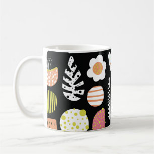Kleurrijk abstract kinder naadloos patroon. koffiemok