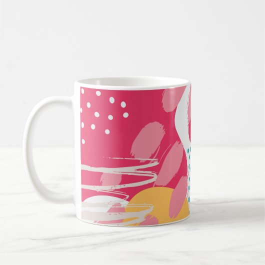 Kleurrijk Abstract Koffiemok (Links)
