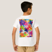 kleurrijk abstract krabbelkunst T-shirt (Achterkant volledig)