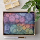 Kleurrijk Abstract Krabbelwervelpatroon Tissuepapier (Geschenk)