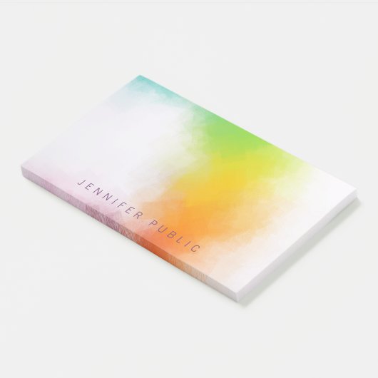 Kleurrijk Abstract kunstblauw Paars rood Sinaasapp Post-it® Notes (Schuin)