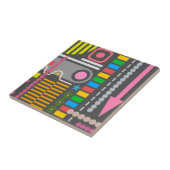 Kleurrijk Abstract Kunstpatroon Tegeltje (Zijkant)