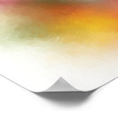 Kleurrijk Abstract Kunstrood Geel Blauw Paars Poster (Hoek)