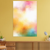 Kleurrijk Abstract Kunstrood Geel Paars Groen Canvas Afdruk (Insitu (Woonkamer))