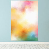 Kleurrijk Abstract Kunstrood Geel Paars Groen Canvas Afdruk (Insitu (Houten vloer))