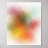 Kleurrijk Abstract Kunstrood Geel Paars Groen Poster (Voorkant)