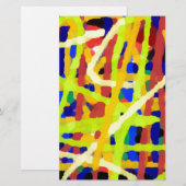 Kleurrijk Abstract kunstwerk Briefpapier (Voorkant / Achterkant)