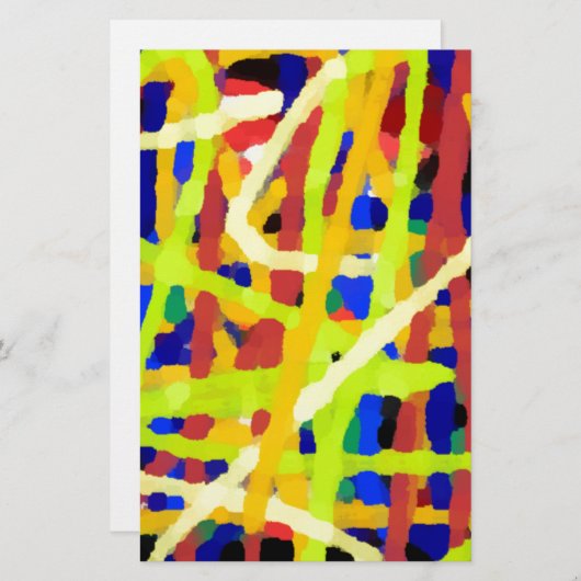 Kleurrijk Abstract kunstwerk Briefpapier (Voorkant / Achterkant)