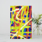 Kleurrijk Abstract kunstwerk Briefpapier (Staand voorkant)