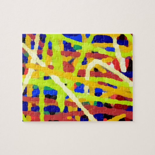 Kleurrijk Abstract kunstwerk Legpuzzel (Horizontaal)