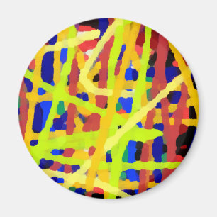 Kleurrijk Abstract kunstwerk Magneet