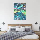 Kleurrijk Abstract kunstwerk op uitgerekt canvas (Insitu (Slaapkamer))